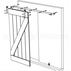 Sliding system for glass door Country Glass,  for double doors